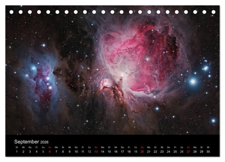 Produktbild: Universum - Eine Reise zu den Sternen (Tischkalender 2026 DIN A5 quer), CALVENDO Monatskalender