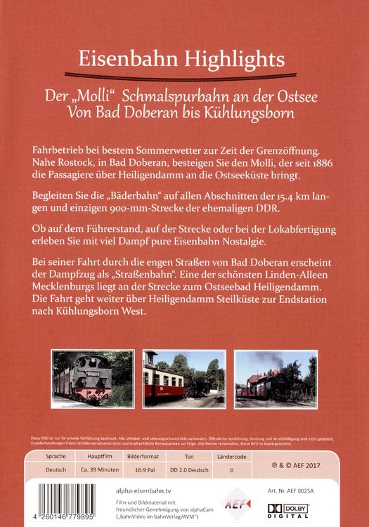 Produktbild: Der Molli - Schmalspurbahn an der Ostsee