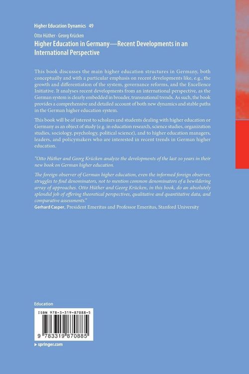 Produktbild: Higher Education in Germany&mdash;Recent Developments in an International Perspective