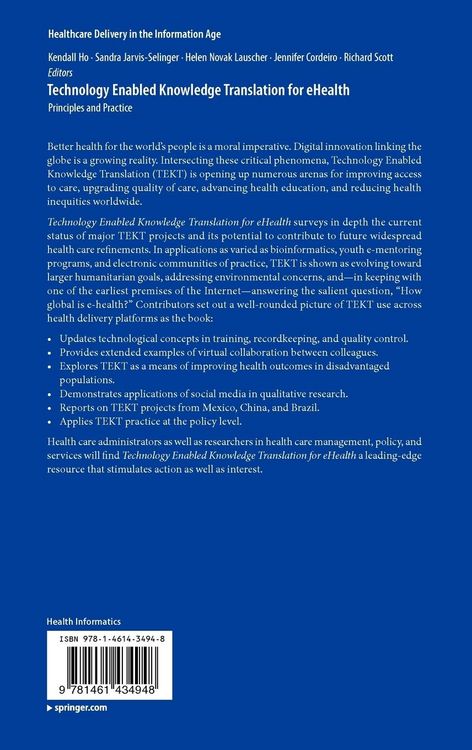 Produktbild: Technology Enabled Knowledge Translation for eHealth