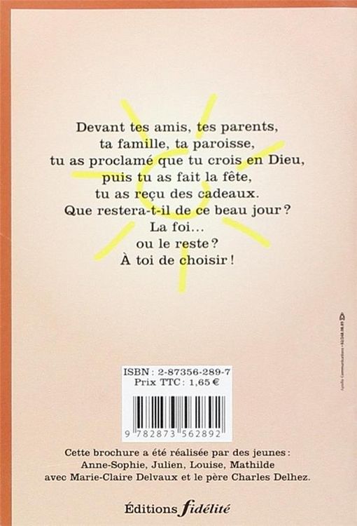 Produktbild: Ma profession de foi aux couleurs