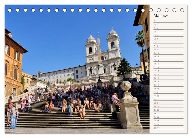 Produktbild: Rom - Die Ewige Stadt (Tischkalender 2026 DIN A5 quer), CALVENDO Monatskalender