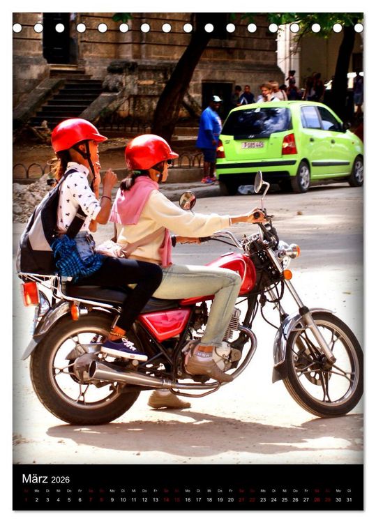 Produktbild: SUZUKI BIKER IN HAVANNA (Tischkalender 2026 DIN A5 hoch), CALVENDO Monatskalender
