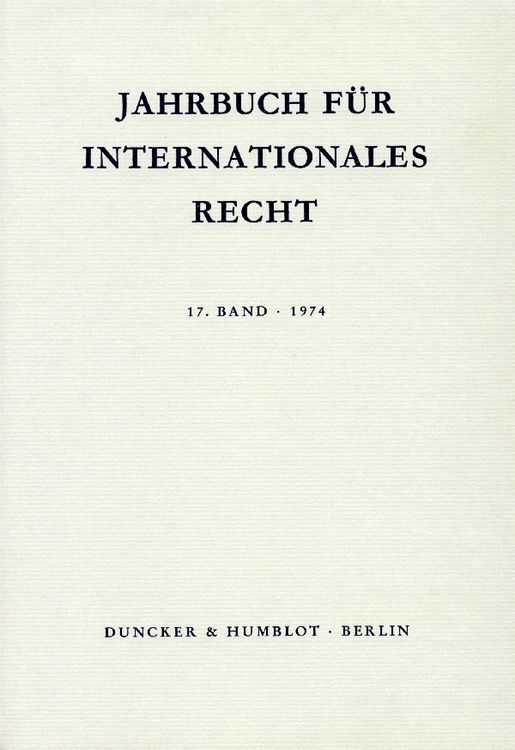 Produktbild: Jahrbuch f&uuml;r Internationales Recht.