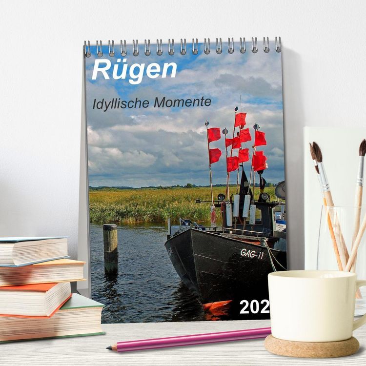 Produktbild: R&uuml;gen-Idyllische Momente (Tischkalender 2026 DIN A5 hoch), CALVENDO Monatskalender