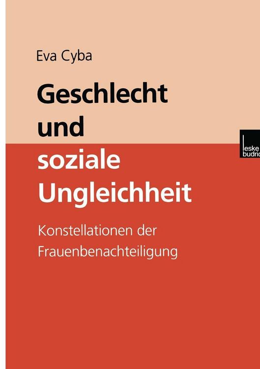 Produktbild: Geschlecht und soziale Ungleichheit