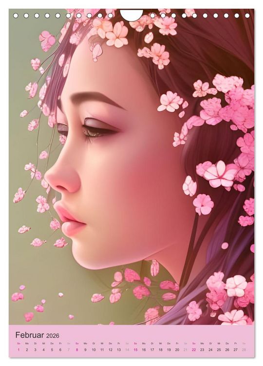 Produktbild: Japanische Kirschbl&uuml;ten - Portraits zum Tr&auml;umen (Wandkalender 2026 DIN A4 hoch), CALVENDO Monatskalender