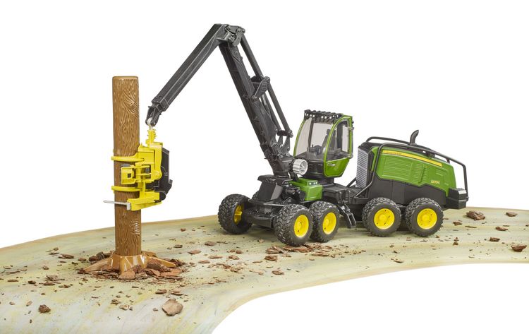 Produktbild: bruder 02135 John Deere 1270G Harvester mit Baumstamm