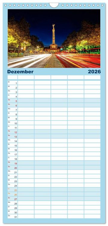 Produktbild: Familienplaner 2026 - Berlin mit 5 Spalten (Wandkalender, 21 x 45 cm) CALVENDO
