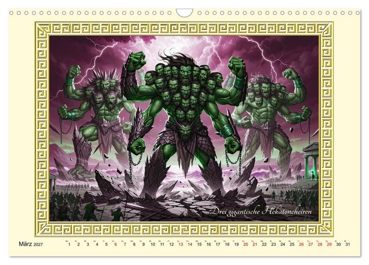 Produktbild: Ungeheuer der griechischen Mythologie (Wandkalender 2027 DIN A3 quer), CALVENDO Monatskalender