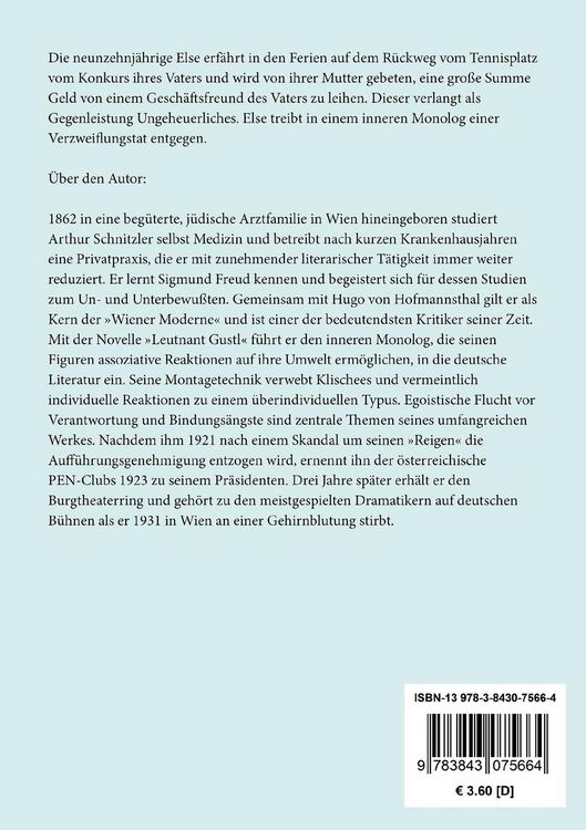 Produktbild: Fr&auml;ulein Else