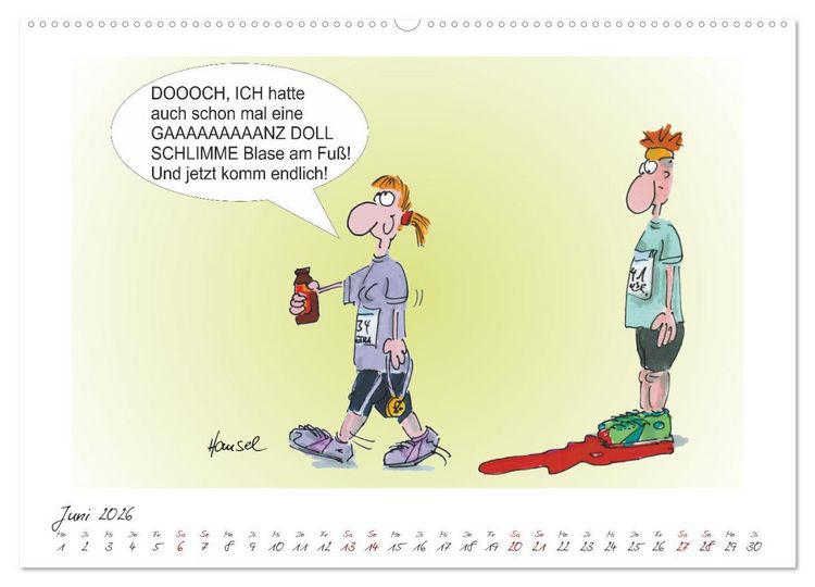 Produktbild: HANSELs kleiner Laufkalender (hochwertiger Premium Wandkalender 2026 DIN A2 quer), Kunstdruck in Hochglanz