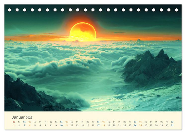 Produktbild: Nicht von diesem Planeten (Tischkalender 2026 DIN A5 quer), CALVENDO Monatskalender