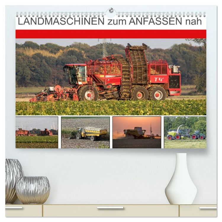 Produktbild: Landmaschinen zum Anfassen nah (hochwertiger Premium Wandkalender 2026 DIN A2 quer), Kunstdruck in Hochglanz