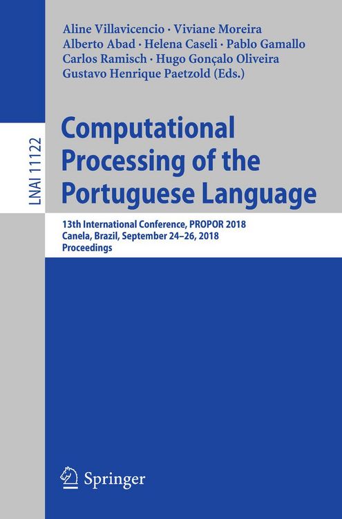 Produktbild: Computational Processing of the Portuguese Language