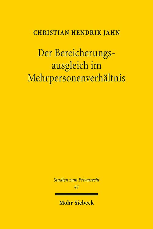 Produktbild: Der Bereicherungsausgleich im Mehrpersonenverhältnis