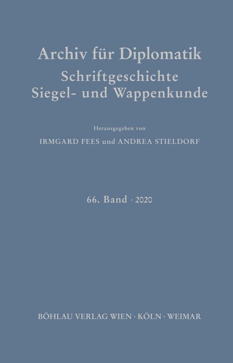 Produktbild: Archiv f&uuml;r Diplomatik, Schriftgeschichte, Siegel- und Wappenkunde