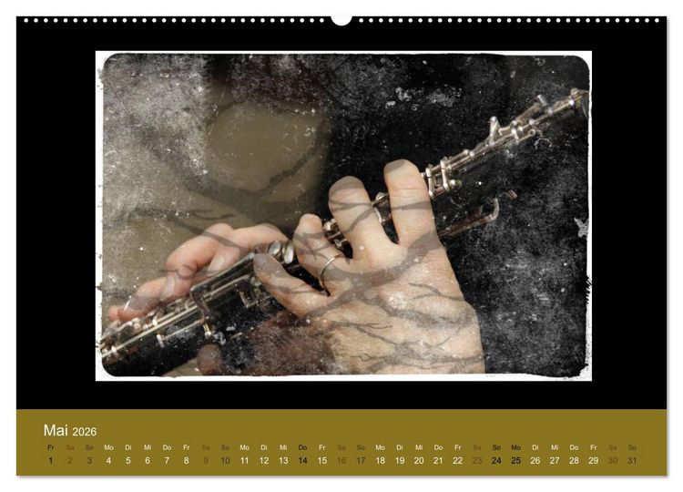 Produktbild: Klangbilder Instrumental-KUNST (Wandkalender 2026 DIN A2 quer), CALVENDO Monatskalender
