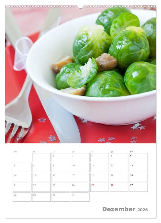 Produktbild: Vegetarisch durch das Jahr / Planer (hochwertiger Premium Wandkalender 2026 DIN A2 hoch), Kunstdruck in Hochglanz