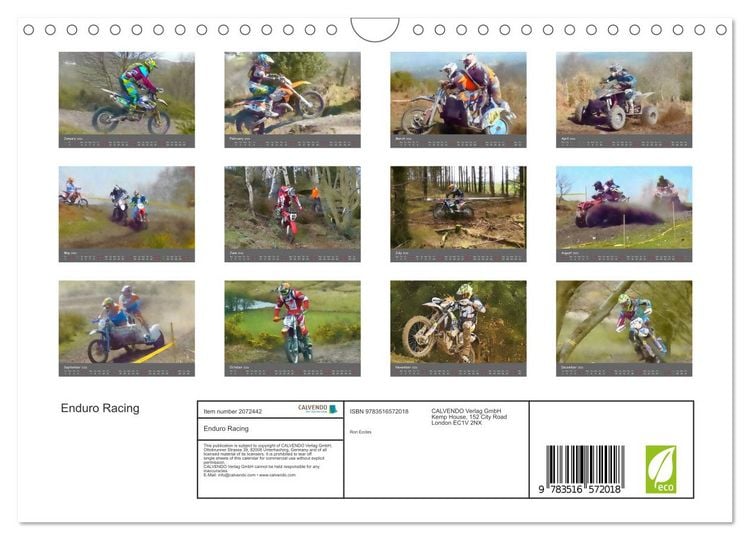 Produktbild: Enduro Racing (Wall Calendar 2026 DIN A4 landscape), CALVENDO 12 Month Wall Calendar