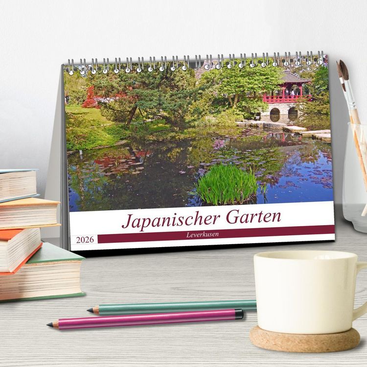 Produktbild: Japanischer Garten Leverkusen (Tischkalender 2026 DIN A5 quer), CALVENDO Monatskalender