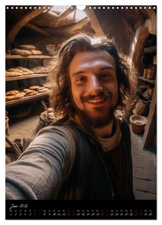 Produktbild: Mittelalterselfies (Wandkalender 2026 DIN A3 hoch), CALVENDO Monatskalender