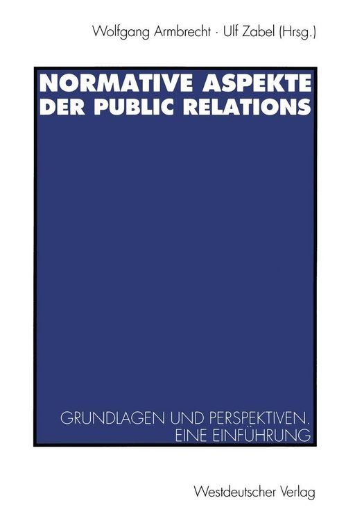 Produktbild: Normative Aspekte der Public Relations
