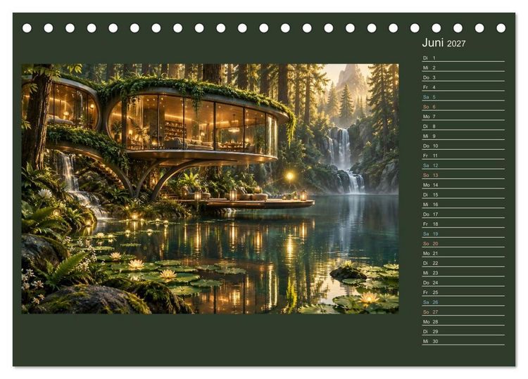 Produktbild: M&auml;rchenh&auml;user von morgen (Tischkalender 2027 DIN A5 quer), CALVENDO Monatskalender