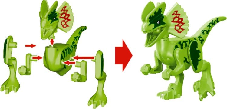 Produktbild: Mini-Bausatz Dinosaurier - T-Rex World, sort.i.D.