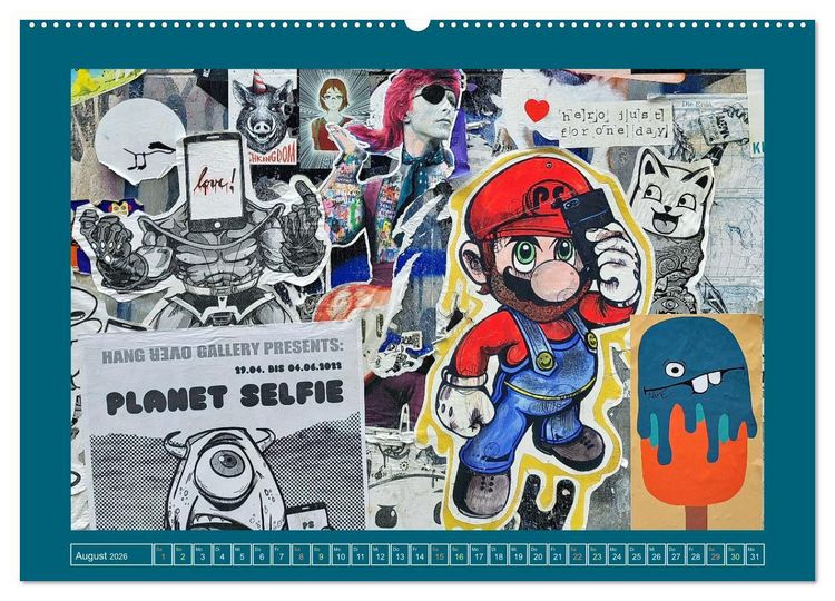 Produktbild: Streetart in Europas St&auml;dten (hochwertiger Premium Wandkalender 2026 DIN A2 quer), Kunstdruck in Hochglanz
