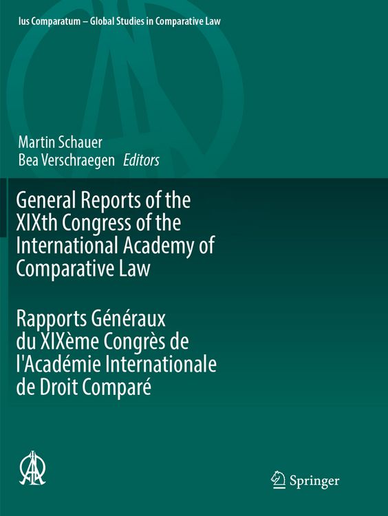 Produktbild: General Reports of the XIXth Congress of the International Academy of Comparativ