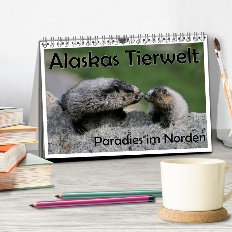 Produktbild: Alaskas Tierwelt - Paradies im Norden (Tischkalender 2026 DIN A5 quer), CALVENDO Monatskalender