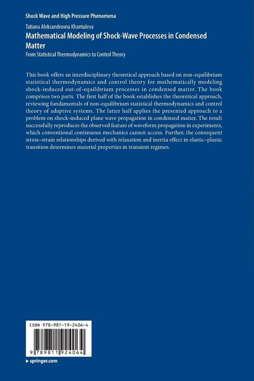 Produktbild: Mathematical Modeling of Shock-Wave Processes in Condensed Matter