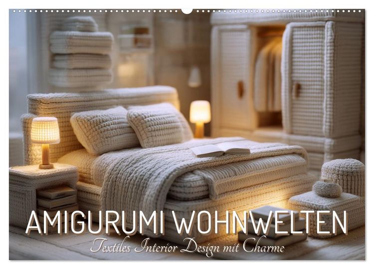 Produktbild: Amigurumi Wohnwelten. Textiles Interior Design mit Charme (Wandkalender 2027 DIN A2 quer), CALVENDO Monatskalender
