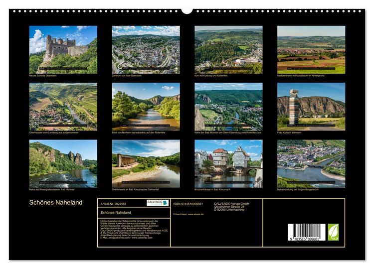 Produktbild: Sch&ouml;nes Naheland (hochwertiger Premium Wandkalender 2026 DIN A2 quer), Kunstdruck in Hochglanz