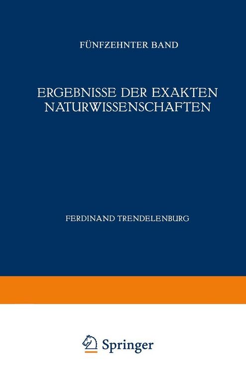 Produktbild: Ergebnisse der Exakten Naturwissenschaften