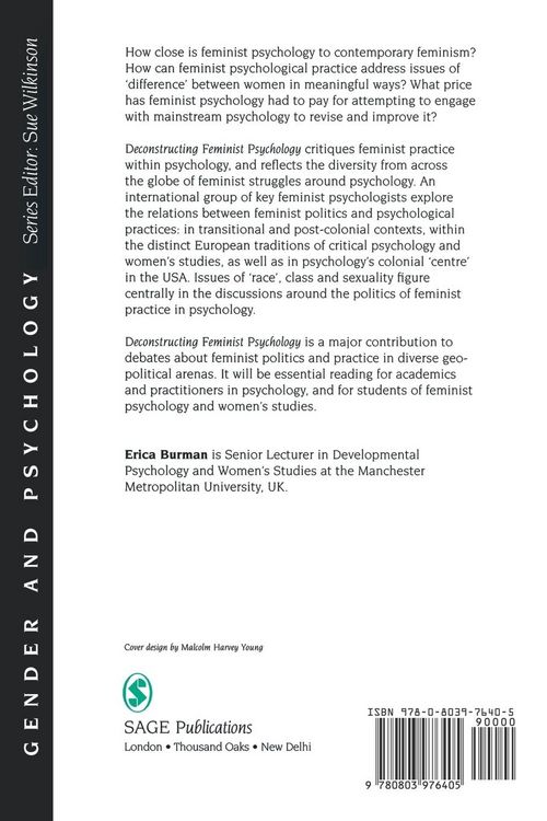 Produktbild: Deconstructing Feminist Psychology