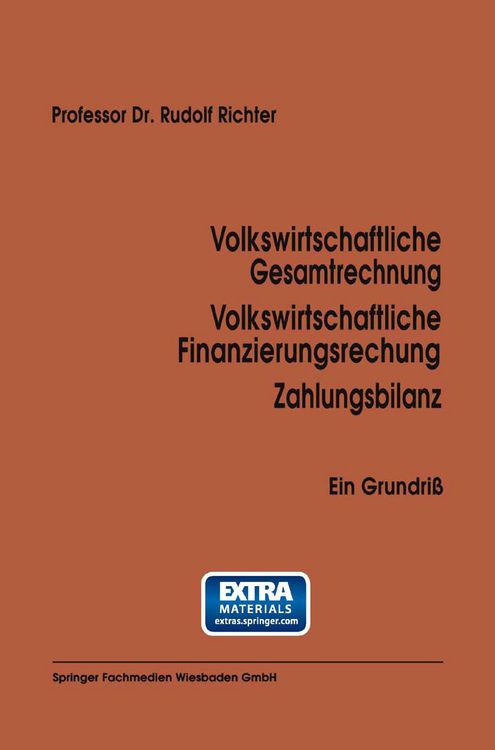 Produktbild: Volkswirtschaftliche Gesamtrechnung Volkswirtschaftliche Finanzierungsrechnung Zahlungsbilanz