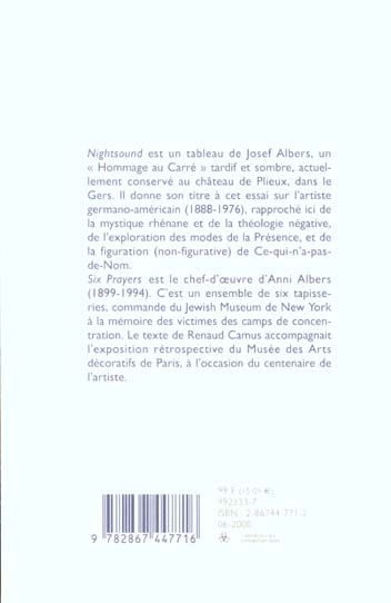 Produktbild: Nightsound (sur Josef Albers)