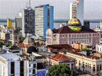 Produktbild: CALVENDO Puzzle Teatro Amazonas Manaus | 1000 Teile Lege-Gr&ouml;&szlig;e 64x48cm Foto-Puzzle f&uuml;r gl&uuml;ckliche Stunden