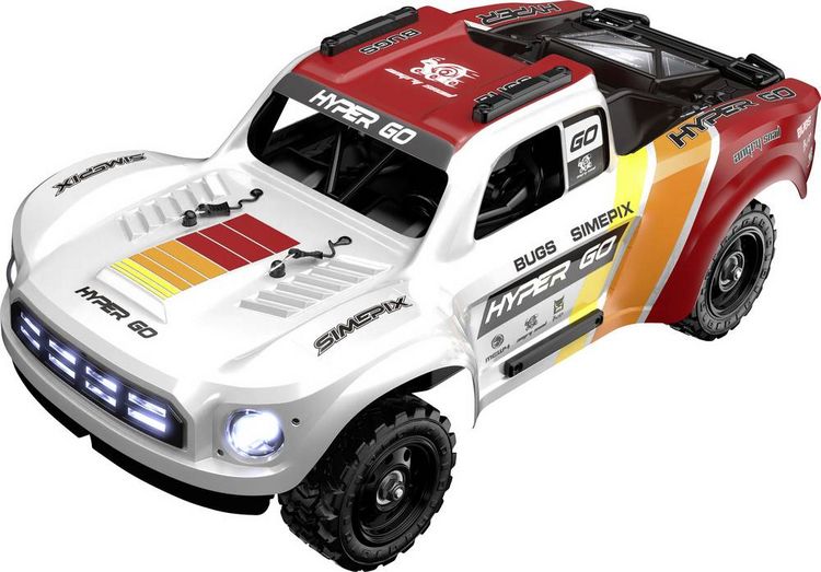 Produktbild: MJX Wei&szlig;-Rot Brushless 1:14 RC Modellauto Elektro Short Course Allradantrieb (4WD) RtR 2,4 GHz Inkl. Akku und Ladeger&auml;t, mit Lichteffekt