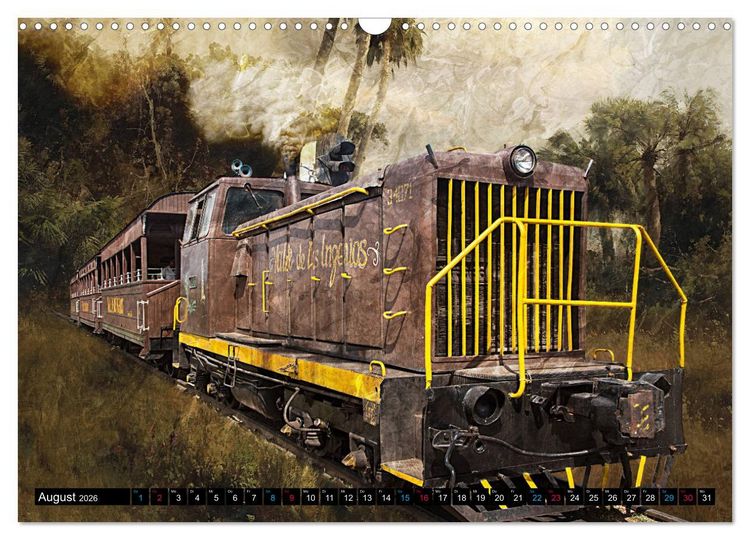 Produktbild: EISENBAHN - Dampf, Diesel und Strom (Wandkalender 2026 DIN A3 quer), CALVENDO Monatskalender