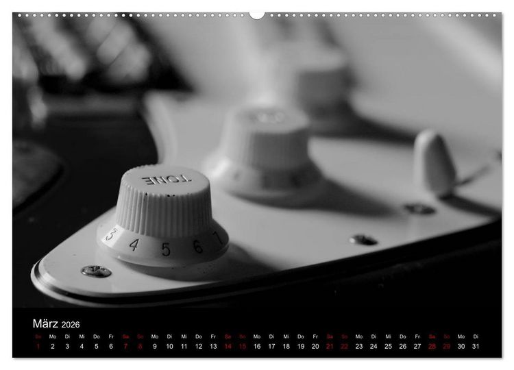 Produktbild: Regelwerke - Details alter E-Gitarren (Wandkalender 2026 DIN A2 quer), CALVENDO Monatskalender