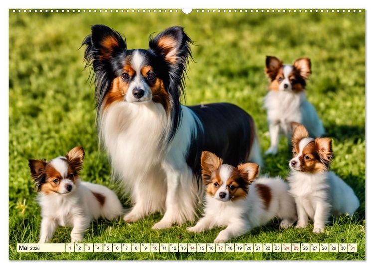 Produktbild: Papillon - bringt jedes Herz zum Schmelzen (hochwertiger Premium Wandkalender 2026 DIN A2 quer), Kunstdruck in Hochglanz
