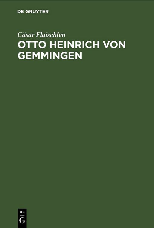 Produktbild: Otto Heinrich von Gemmingen