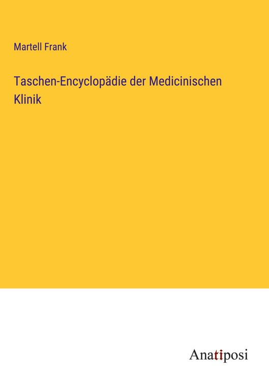 Produktbild: Taschen-Encyclop&auml;die der Medicinischen Klinik