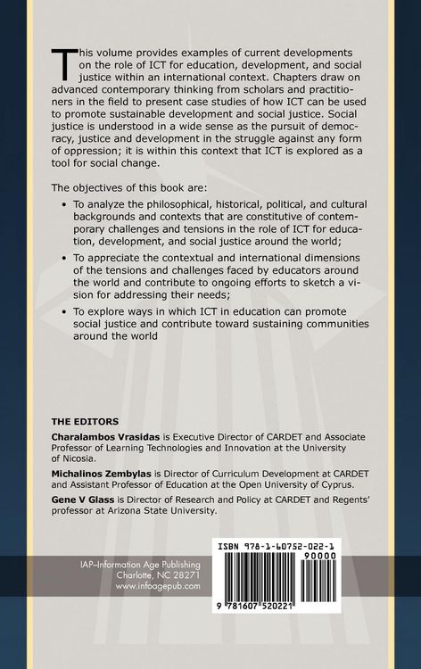 Produktbild: Ict for Education, Development, and Social Justice (Hc)