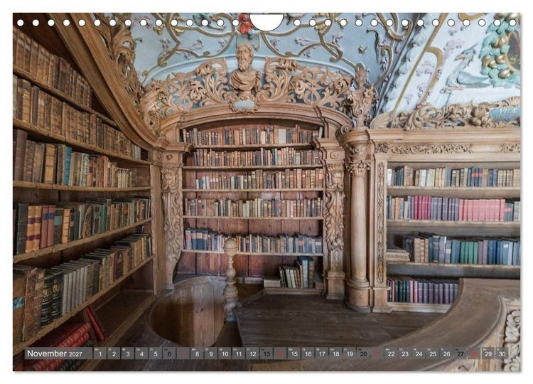 Produktbild: Kloster Waldsassen Stiftsbibliothek (Wandkalender 2027 DIN A4 quer), CALVENDO Monatskalender