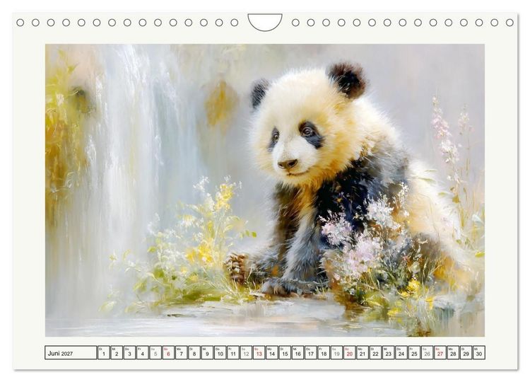 Produktbild: Pandas. Gl&uuml;cksmomente im Reich der B&auml;ren (Wandkalender 2027 DIN A4 quer), CALVENDO Monatskalender