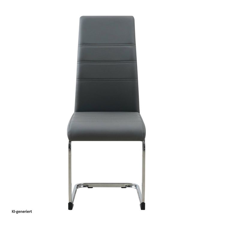 Produktbild: HTI-Living HTI-Line Schwingstuhl 4er Set PU grau SallyC HTI-Line Schwingstuhl 4er Set PU grau SallyC